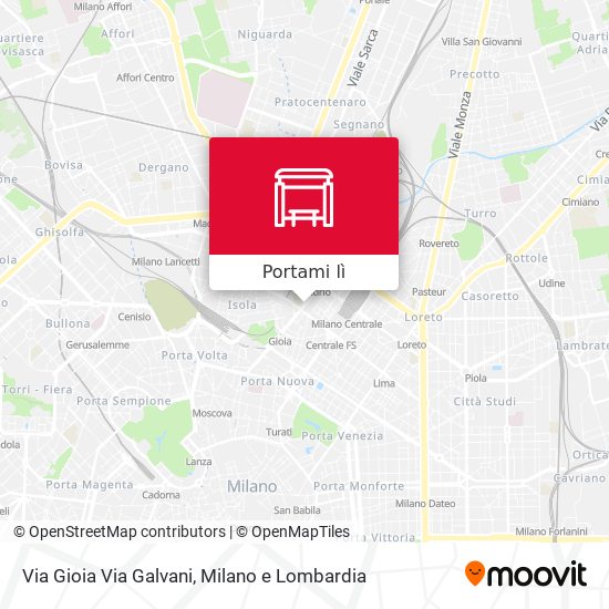 Mappa Via Gioia Via Galvani