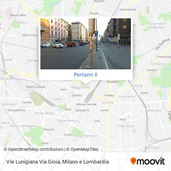 Mappa V.le Lunigiana Via Gioia