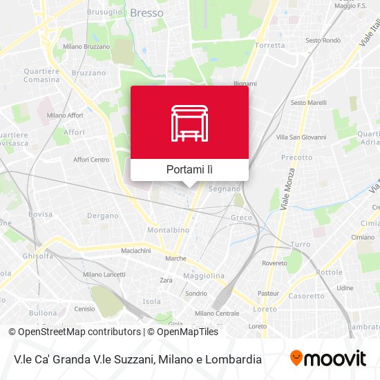 Mappa V.le Ca' Granda V.le Suzzani
