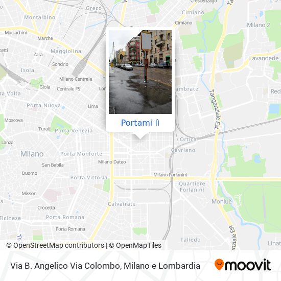 Mappa Via B. Angelico Via Colombo