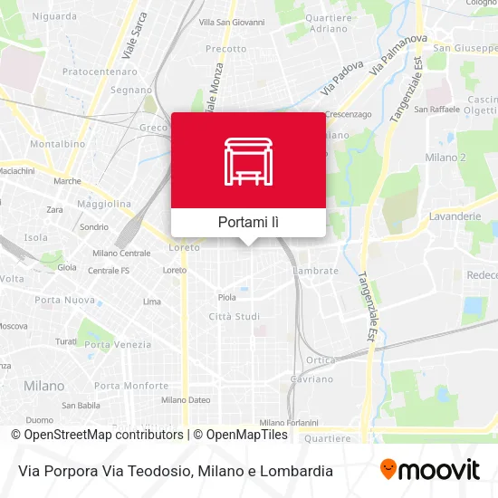 Mappa Via Porpora Via Teodosio