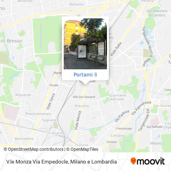 Mappa V.le Monza Via Empedocle