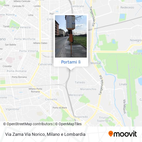 Mappa Via Zama Via Norico