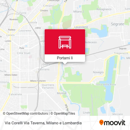 Mappa Via Corelli Via Taverna