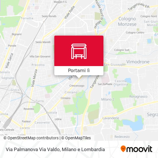 Mappa Via Palmanova Via Valdo