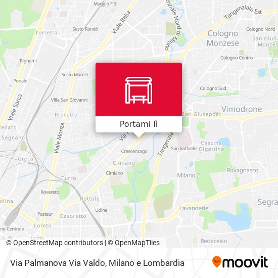 Mappa Via Palmanova Via Valdo