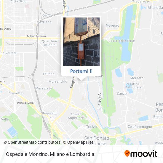 Mappa Ospedale Monzino