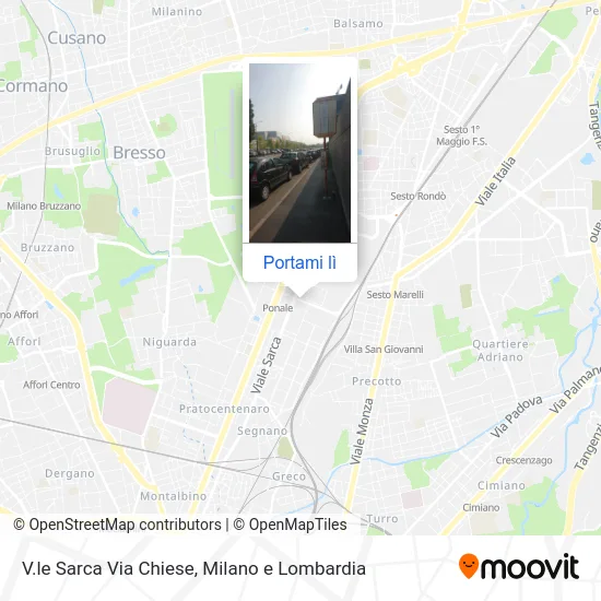 Mappa V.le Sarca Via Chiese