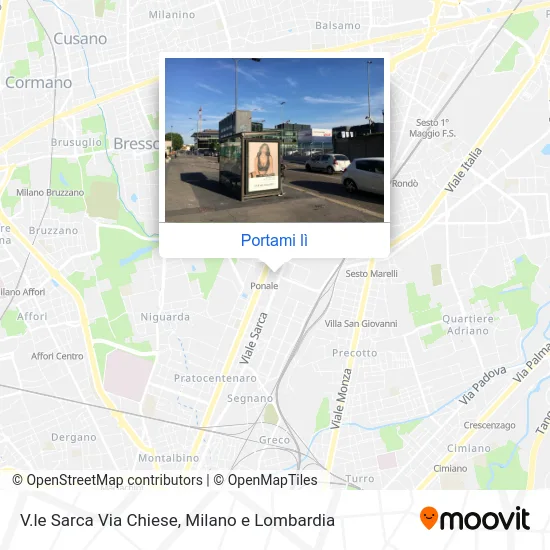 Mappa V.le Sarca Via Chiese