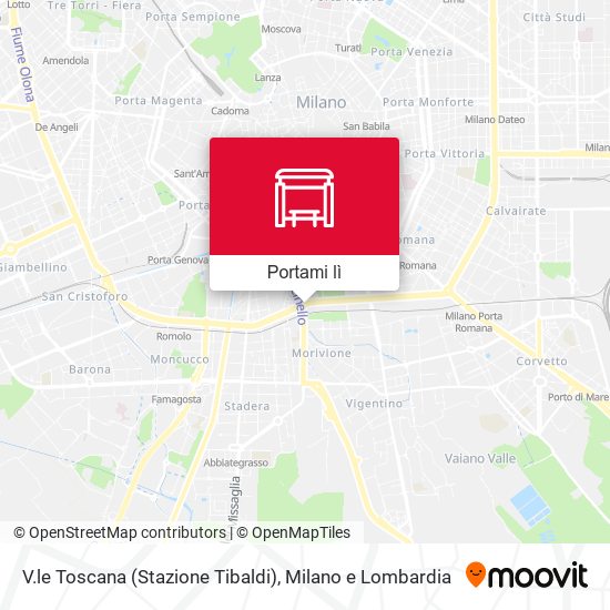 Mappa V.le Toscana (Stazione Tibaldi)