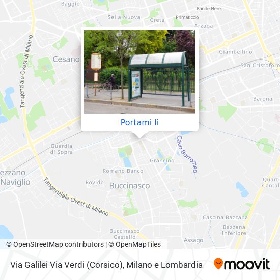 Mappa Via Galilei Via Verdi (Corsico)