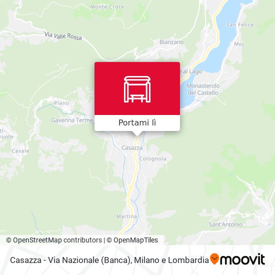 Mappa Casazza - Via Nazionale (Banca)