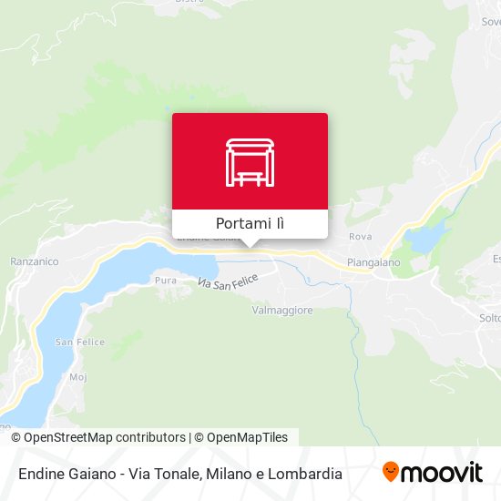 Mappa Endine Gaiano - Via Tonale