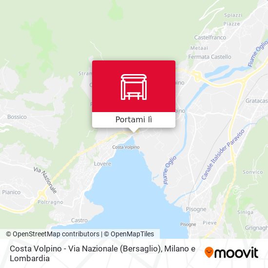 Mappa Costa Volpino - Via Nazionale (Bersaglio)