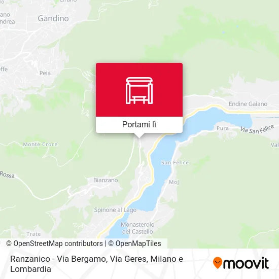 Mappa Ranzanico - Via Bergamo, Via Geres