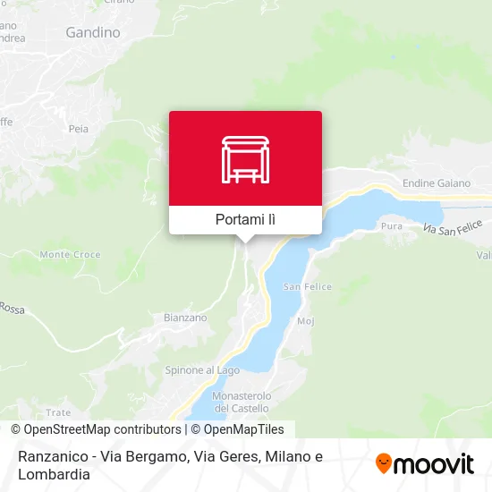 Mappa Ranzanico - Via Bergamo, Via Geres