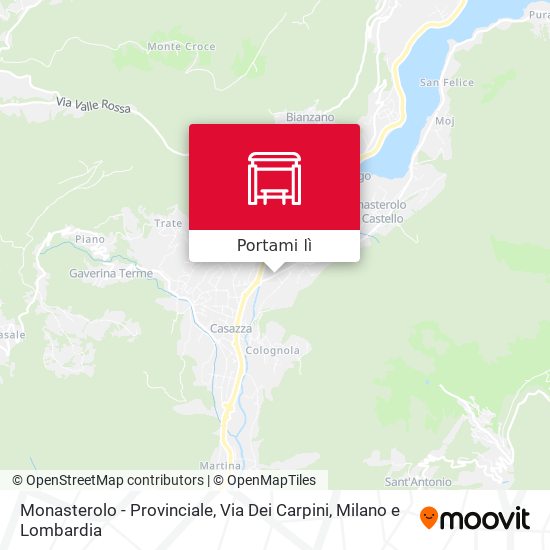 Mappa Monasterolo - Provinciale, Via Dei Carpini