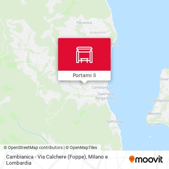 Mappa Cambianica - Via Calchere (Foppe)