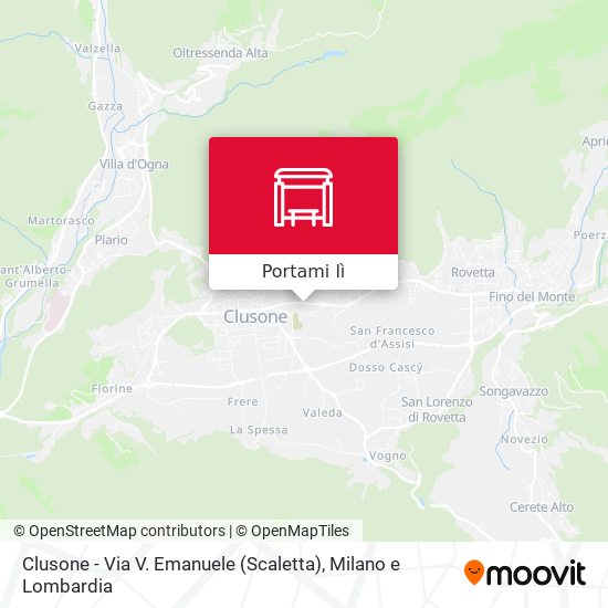 Mappa Clusone - Via V. Emanuele (Scaletta)