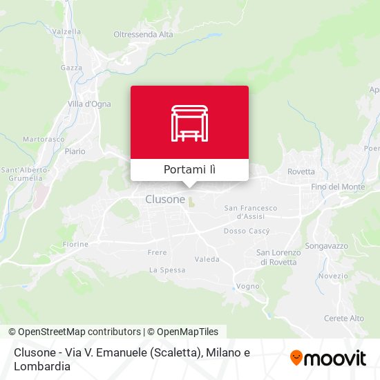 Mappa Clusone - Via V. Emanuele (Scaletta)