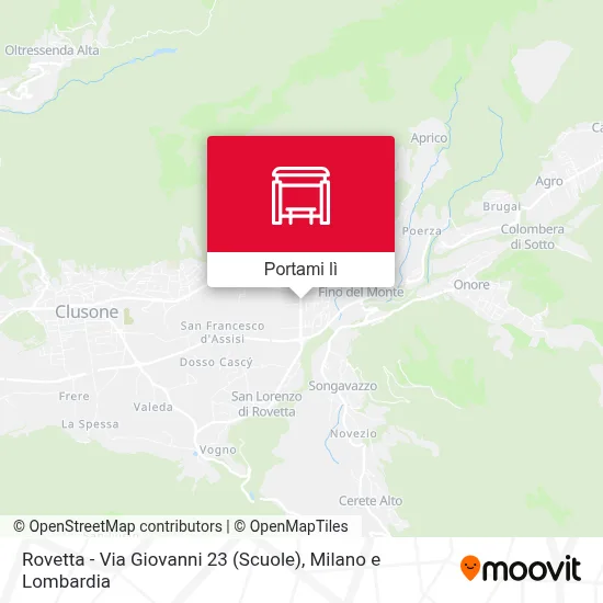 Mappa Rovetta - Via Giovanni 23 (Scuole)