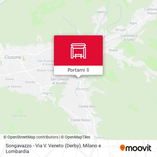 Mappa Songavazzo - Via V. Veneto (Derby)