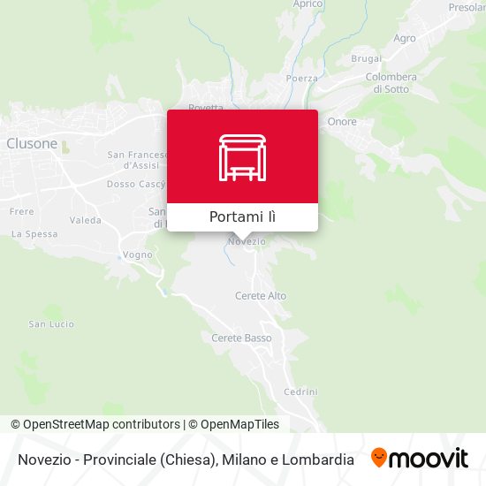 Mappa Novezio - Provinciale (Chiesa)