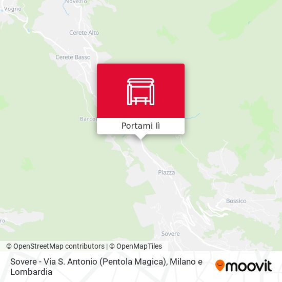 Mappa Sovere - Via S. Antonio (Pentola Magica)