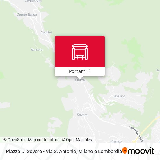Mappa Piazza Di Sovere - Via S. Antonio