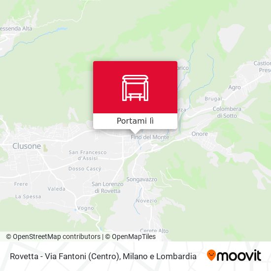 Mappa Rovetta - Via Fantoni (Centro)