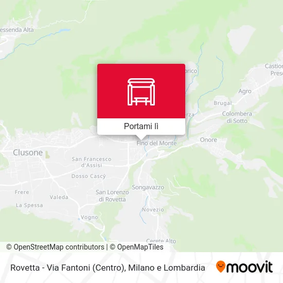 Mappa Rovetta - Via Fantoni (Centro)