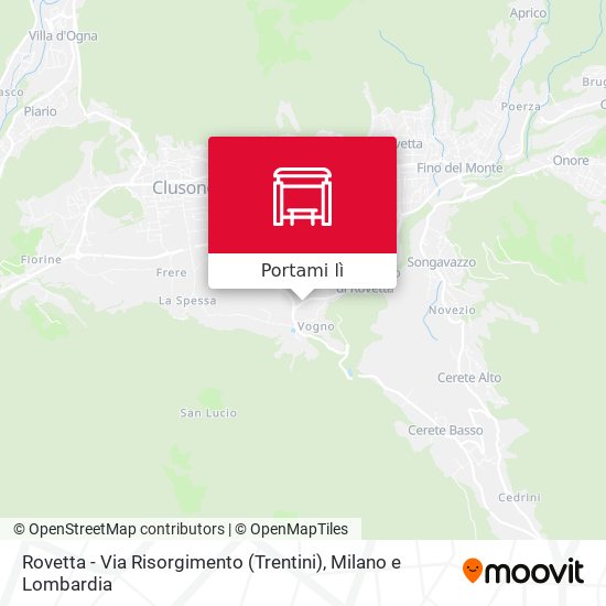 Mappa Rovetta - Via Risorgimento (Trentini)