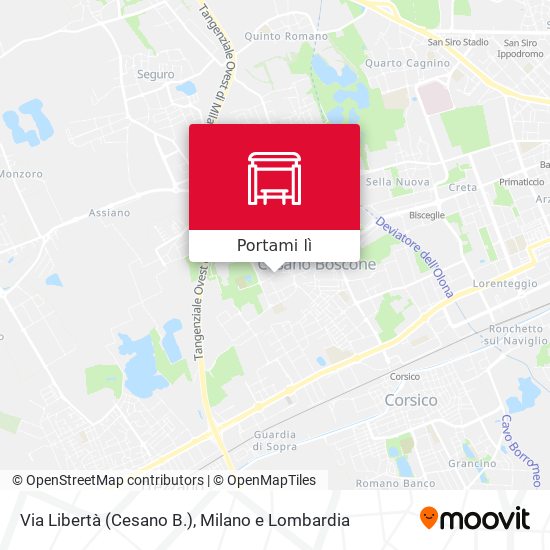 Mappa Via Libertà (Cesano B.)