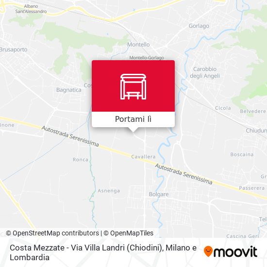 Mappa Costa Mezzate - Via Villa Landri (Chiodini)
