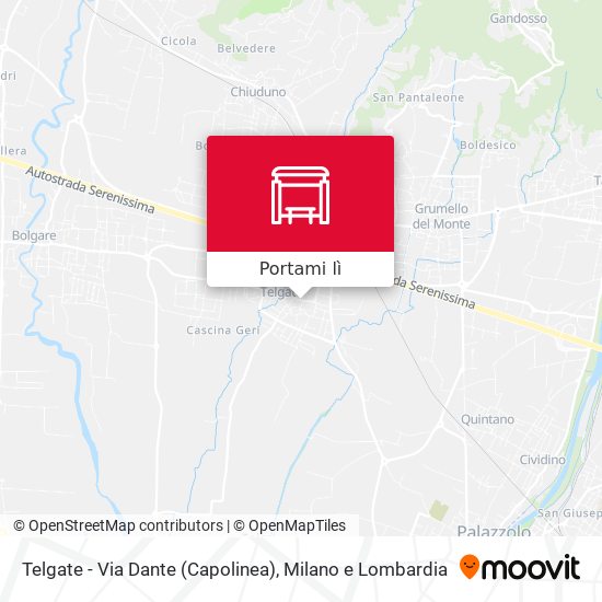 Mappa Telgate - Via Dante (Capolinea)