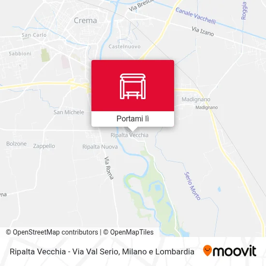 Mappa Ripalta Vecchia - Via Val Serio