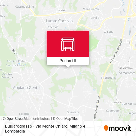 Mappa Bulgarograsso - Via Monte Chiaro