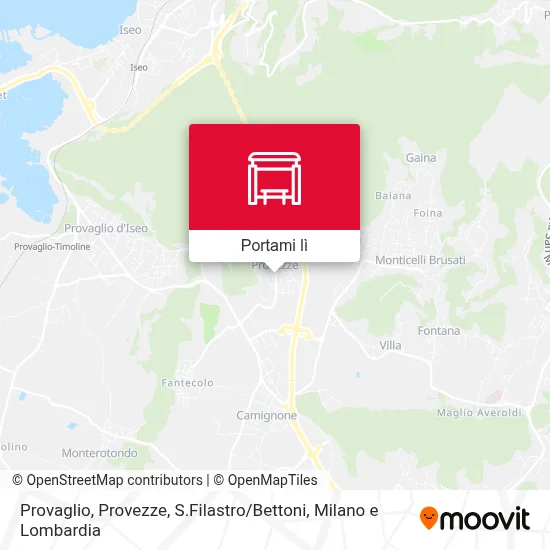 Mappa Provaglio, Provezze, S.Filastro / Bettoni