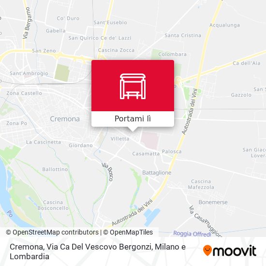Mappa Cremona, Via Ca Del Vescovo Bergonzi