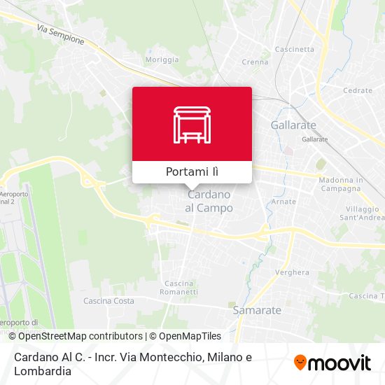 Mappa Cardano Al C. - Incr. Via Montecchio