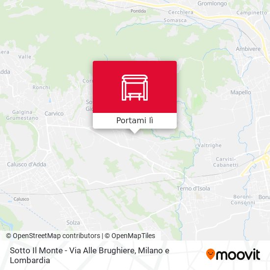 Mappa Sotto Il Monte - Via Alle Brughiere