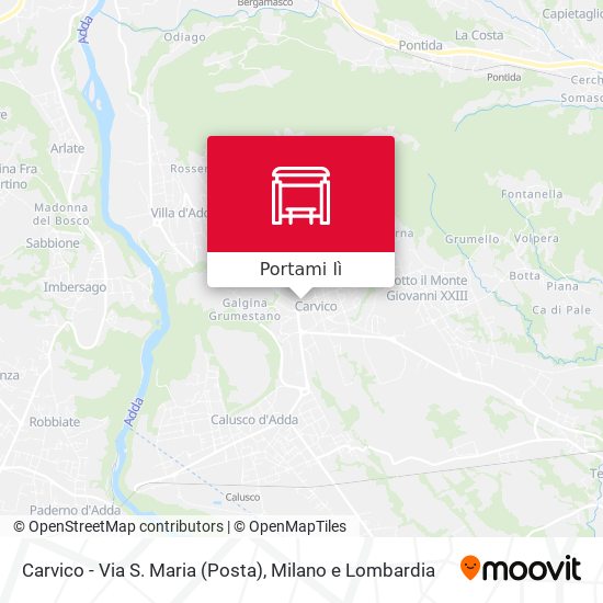 Mappa Carvico - Via S. Maria (Posta)