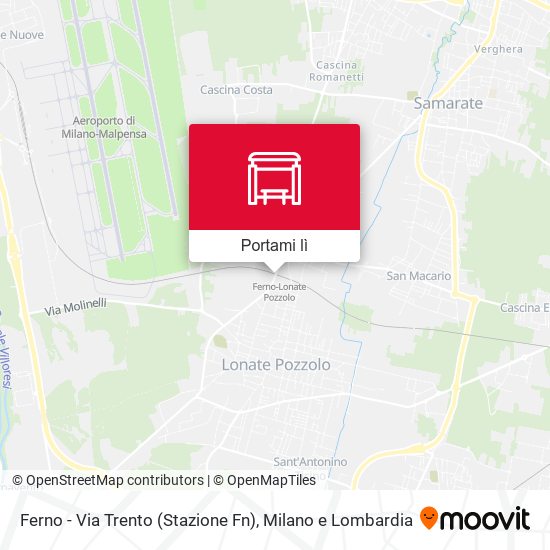 Mappa Ferno - Via Trento (Stazione Fn)