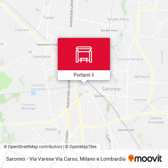 Mappa Saronno - Via Varese Via Carso
