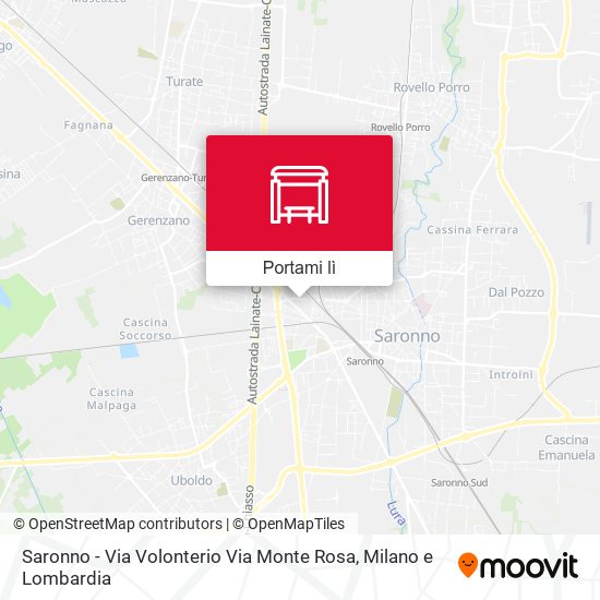 Mappa Saronno - Via Volonterio Via Monte Rosa