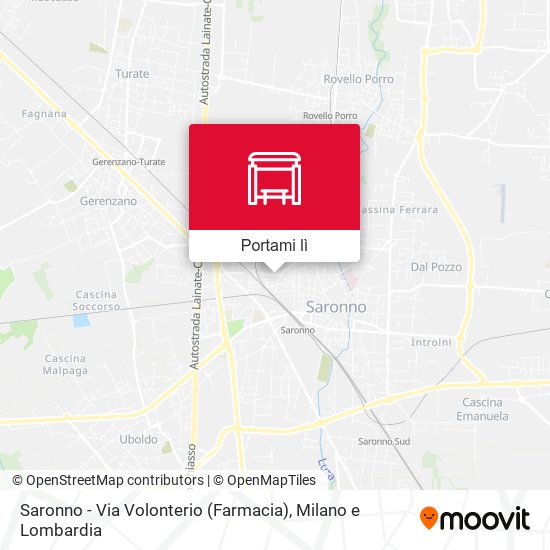 Mappa Saronno - Via Volonterio (Farmacia)