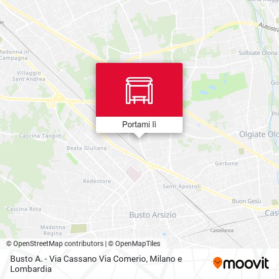 Mappa Busto A. - Via Cassano Via Comerio