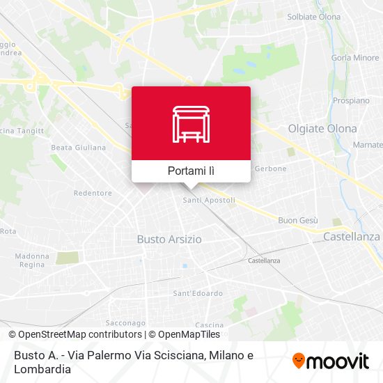 Mappa Busto A. - Via Palermo Via Scisciana