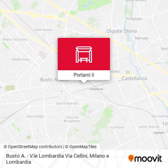 Mappa Busto A. - V.le Lombardia Via Cellini