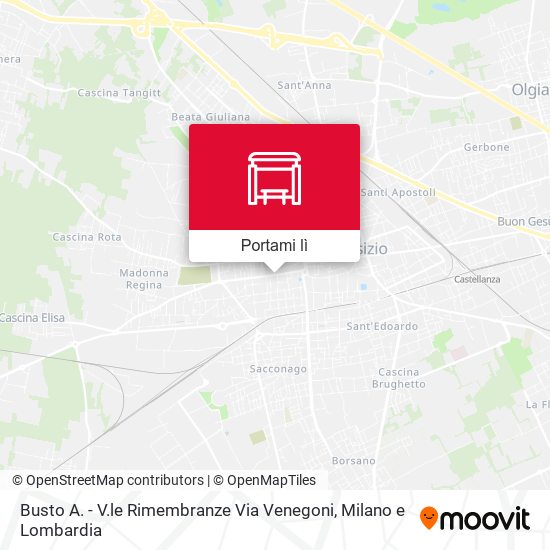 Mappa Busto A. - V.le Rimembranze Via Venegoni